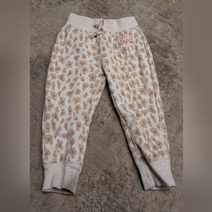 GAP Kids Cream and Brown Patterned Joggers